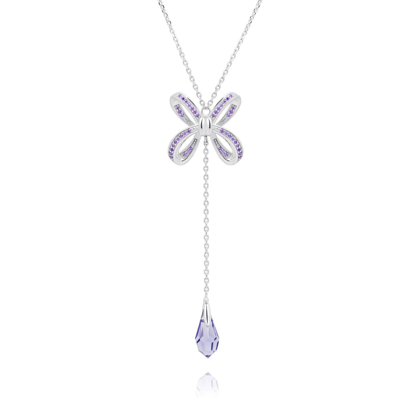 Blissful Knot Necklace  Silver