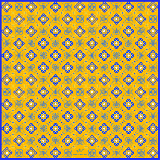 Blissful Ruyi Silk Scarf Gold