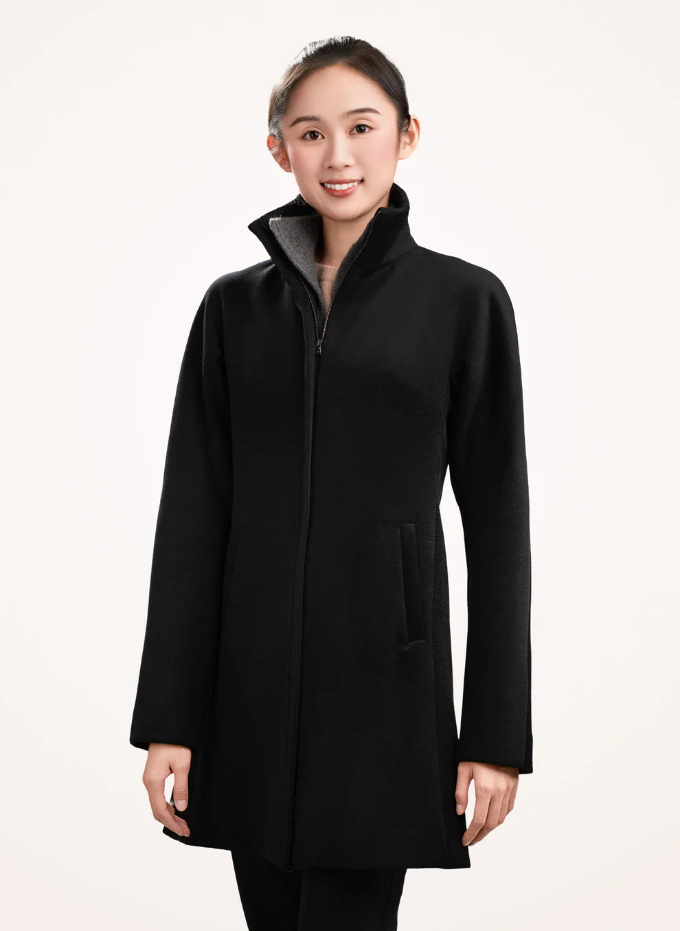 Women's Pure Cashmere Coat Black