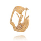 Fan Dance Brooch  Gold