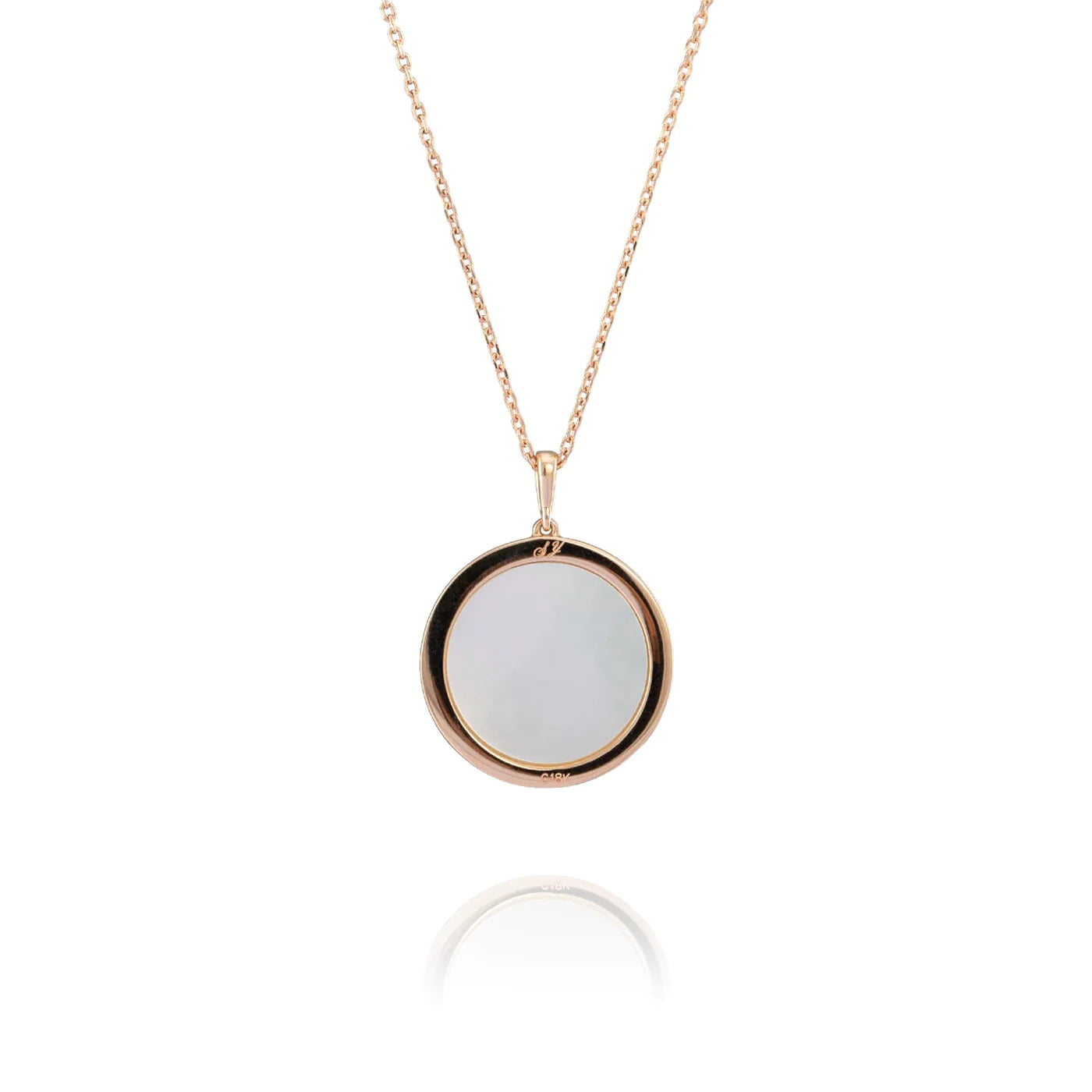 Divine Grace Pendant - 18kt Rose Gold with White Mother of Pearl