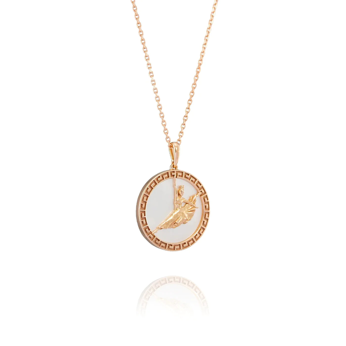 Divine Grace Pendant - 18kt Rose Gold with White Mother of Pearl