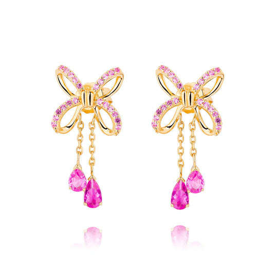 Blissful Knot Earrings  Gold