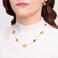 Majestic Tang Peony Necklace Gold Vermeil 16”