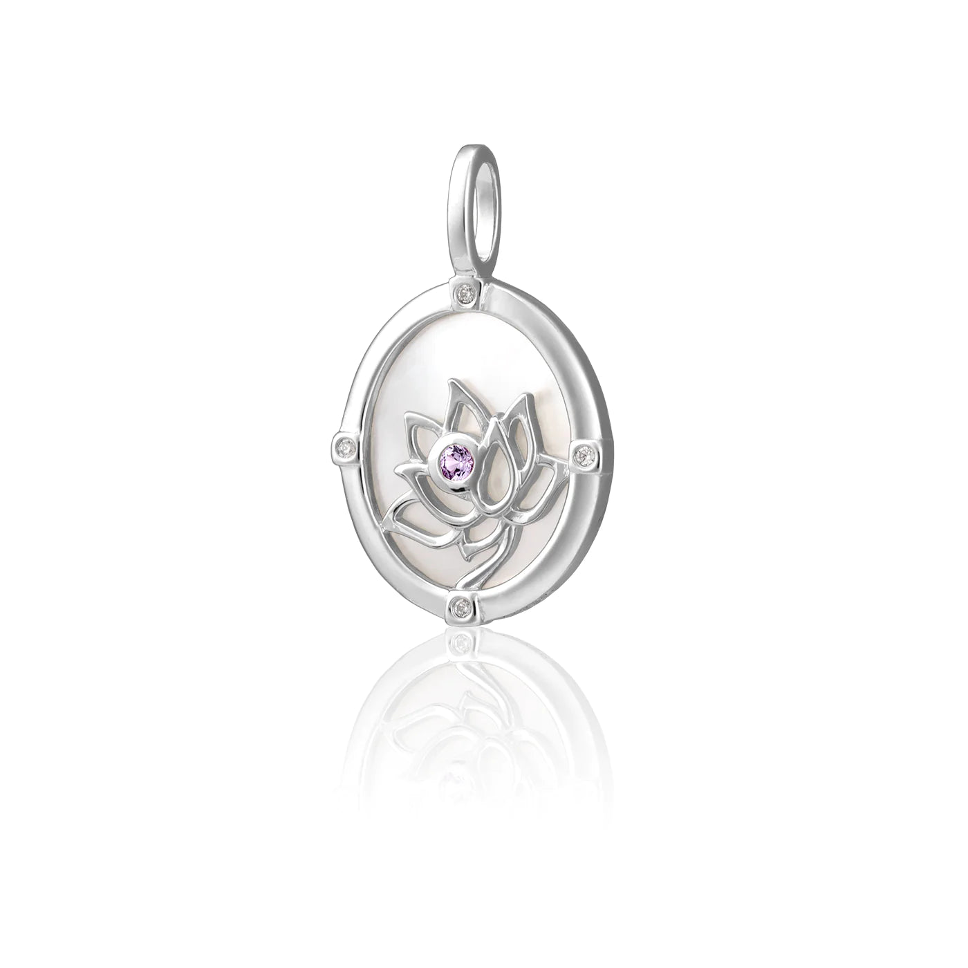 Noble Lotus Charm - Silver