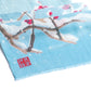 Plum Blossom Scarf - Light Blue