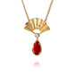 Radiant Fan Necklace Ruby