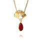 Radiant Fan Necklace Ruby