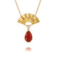 Radiant Fan Necklace Ruby