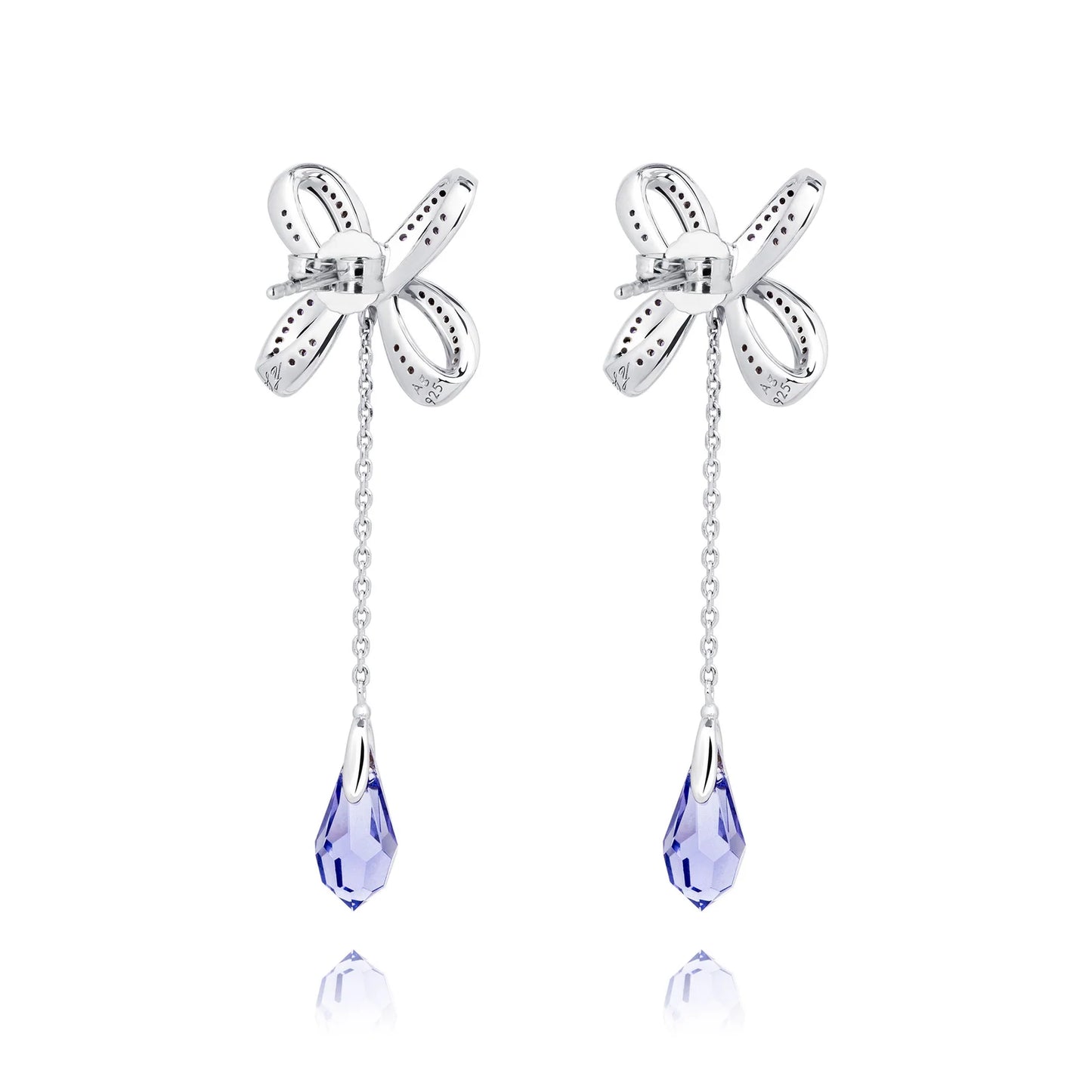 Blissful Knot Earrings  Silver
