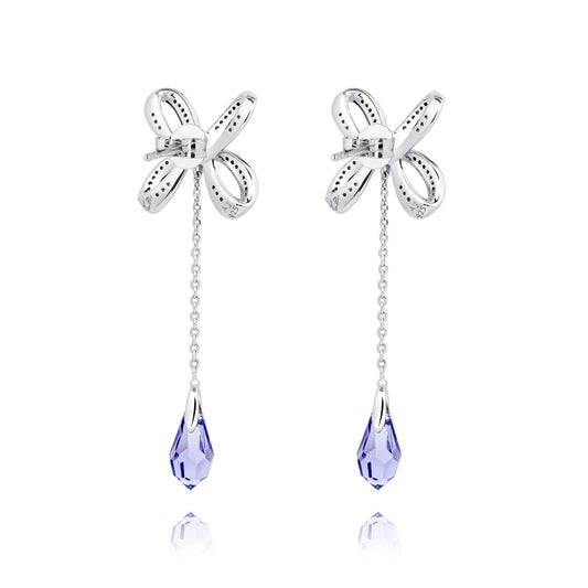Blissful Knot Earrings  Silver