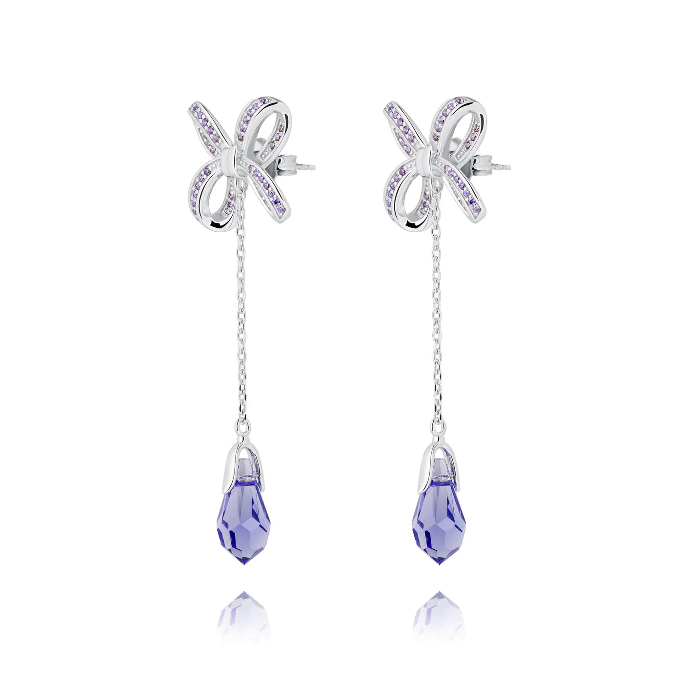 Blissful Knot Earrings  Silver