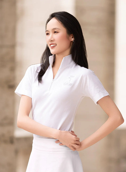 Women's Pima Cotton Piqué Polo - White