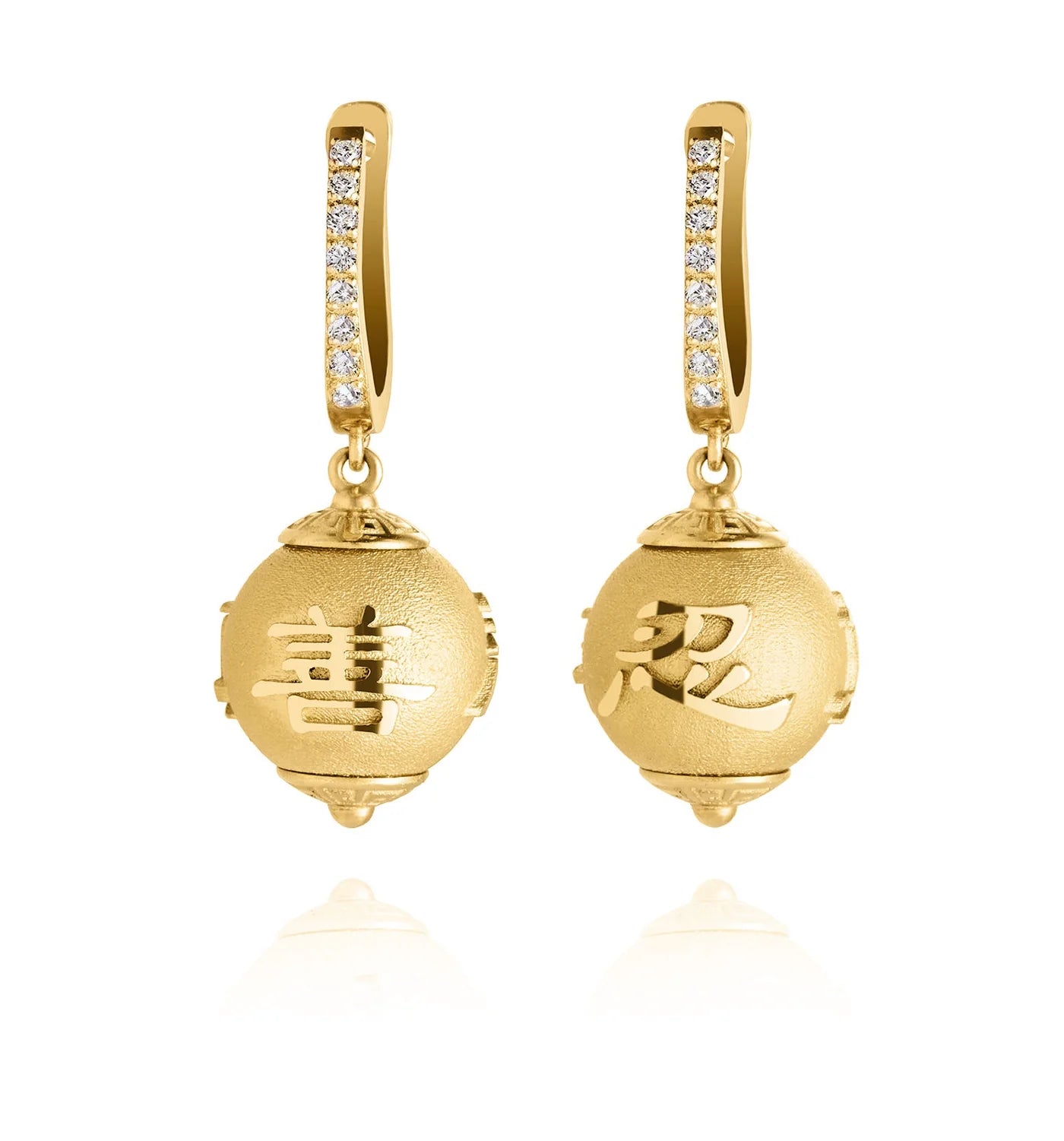 Zhen Shan Ren Timeless Heritage Earrings  18kt Yellow Gold