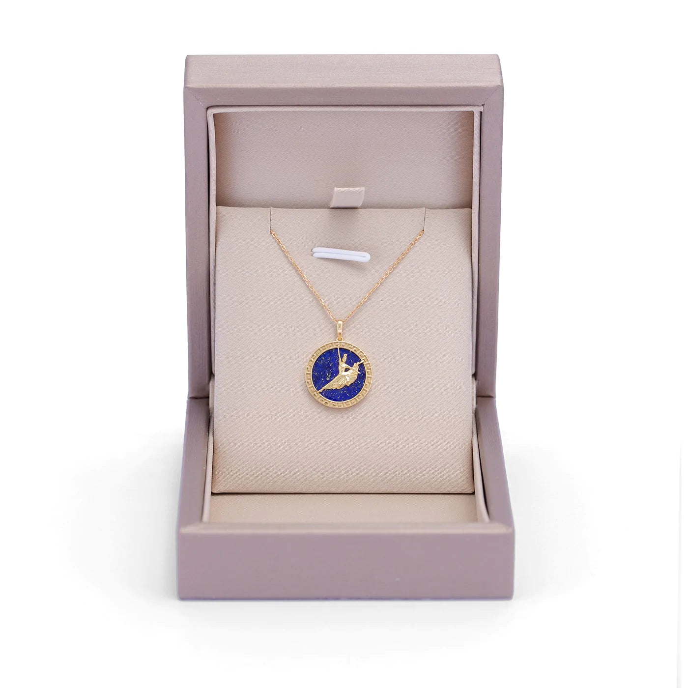 Divine Grace  Pendant - 18kt Yellow Gold with Lapis